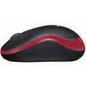Logitech juhtmevaba hiir M185, must/punae