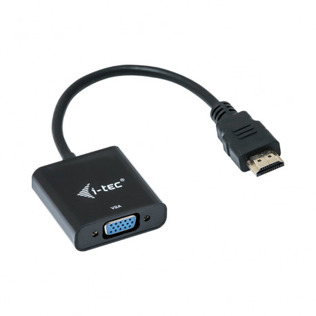 i-tec HDMI–VGA adapter kaabel, full HD 1920x1080/60 Hz, 15 cm kaabel, kullatud HDMI-ots