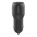 Dual USB-A Car Charger, 12W X2, BLK