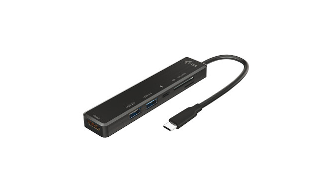 i-tec USB-C reisi lihtne dokkimisjaam 4K HDMI Cytnik kaart + toiteedastus 60W - dokkimisjaam