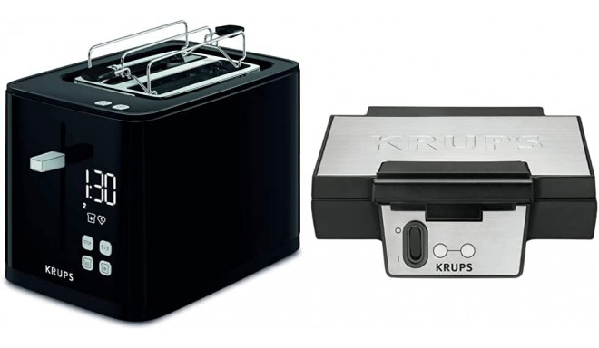 Krups toaster KH6418 black - Smart'n Light