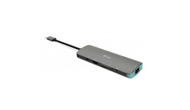 i-tec USB-C metall nano dokkimisjaam 1x HDMI 4K kaardilugeja LAN audio PD 100W