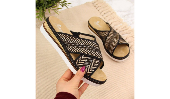 Rieker W R459 wedge slippers black (36)