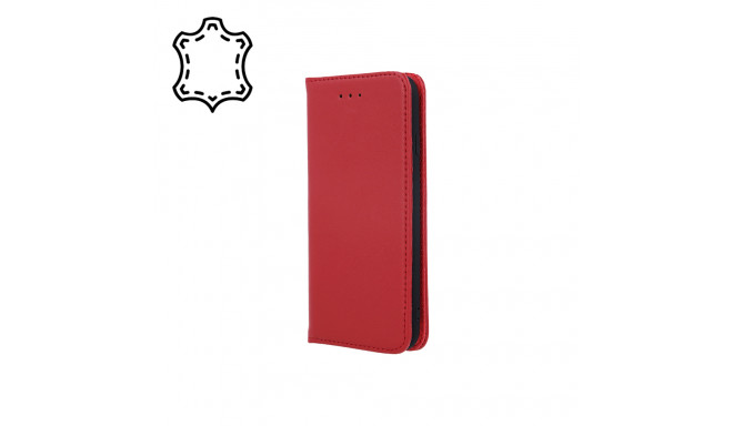 Genuine Leather Smart Pro case for Samsung Galaxy S21 FE maroon