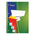 Exercise book with spiral  Forpus, A4/70, Squared, soft cover  0722-003