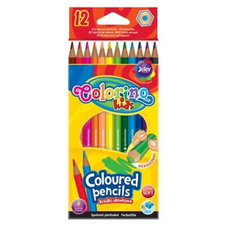 Colorino Kids Hexagonal coloured pencils 12 colours