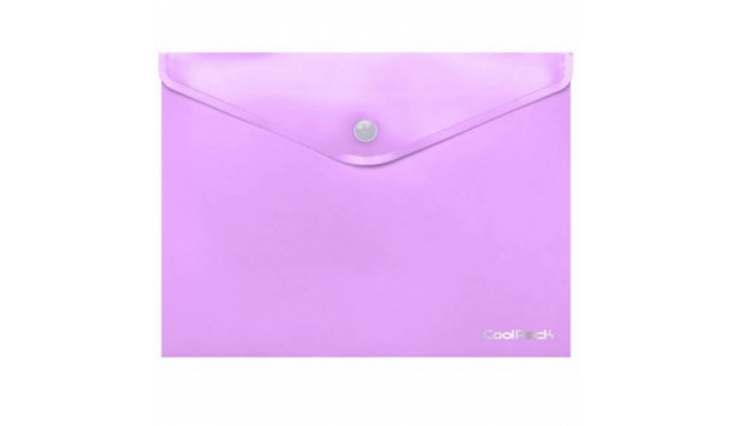 Coolpack document envelope with button PP, A4, pastel purple