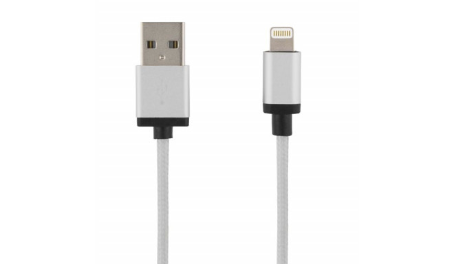  USB-Lightning  Sync / Charging Cable DELTACO iPhone, 1.0m, "silver" / IPLH-227