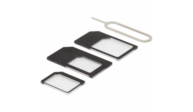 Deltaco SIM-kaardi adapter microSIM/miniSIM/nanoSIM (SIM-109)