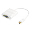 Adapter DELTACO USB C - VGA 1080P, white / USBC-VGA1