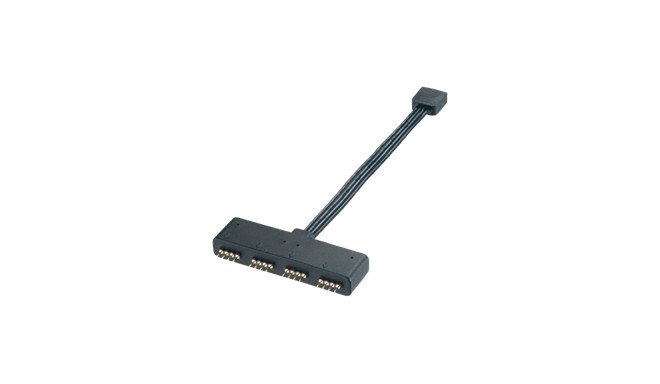 Akasa RGB LED Splitter cable, 1 to 4 units, 10cm, black AK-081 / AK-CBLD02-10BK