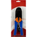 Modular tool for 4/6/8 pin with cutter / stripper, metal / plastic DELTACOIMP blue / black / orange 