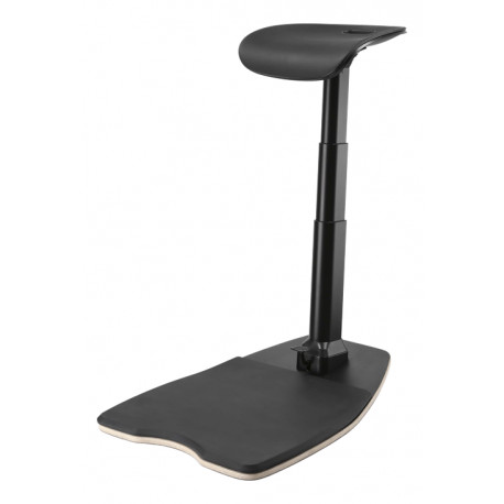 Ergonomic standing chair DELTACO OFFICE with integrated standing mat, black / DELO-0302