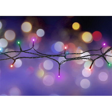 NORDIC HOME Multicolored LED light loop with timer function, indoor / outdoor use, 3 m LGT-106