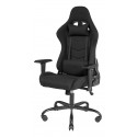 Gaming chair DELTACO GAMING with soft canvas, ergonomic, 5-point wheelbase, high back, black / GAM-0