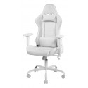  Gaming chair DELTACO GAMING WHITE LINE WCH80 in PU-leather, ergonomic, 5-point wheelbase, high back