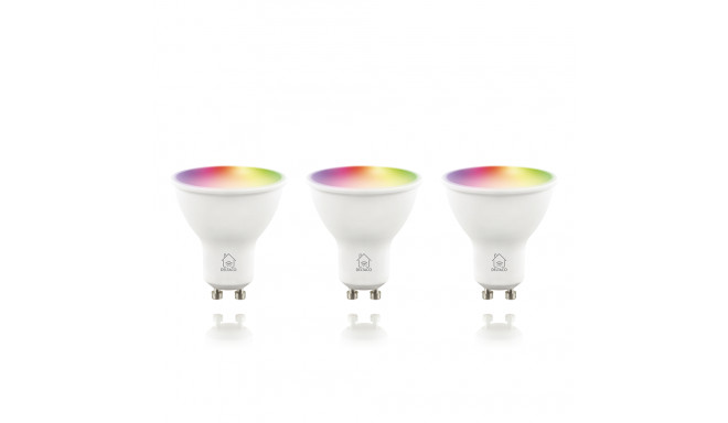 LED lamp DELTACO SMART HOME 3-pack, GU10, WiFI 2.4GHz, 5W, 470lm, dimmable, 2700K-6500K, 220-240V, R