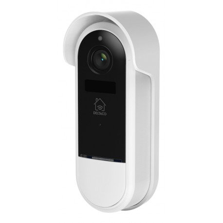 WiFi Doorbell camera DELTACO SMART HOME IP65 weather proof, white/silver / SH-DB02