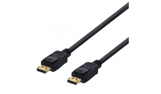 DisplayPort cable DELTACO DisplayPort, 4K UHD, 21.6 Gb/s, 1m, black / DP-1010-K / 00110001