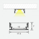 Surface-mounted / built-in anodized aluminum 