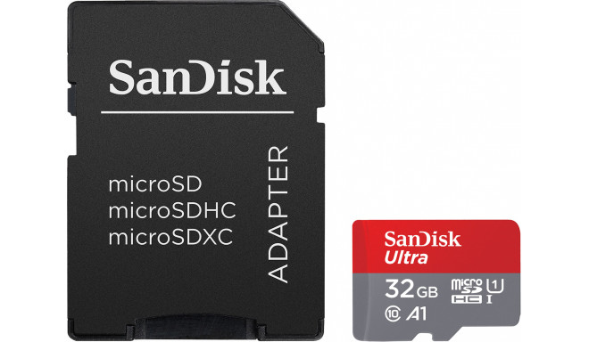 Sandisk карта памяти microSDHC 32GB Ultra 120MB/s + адаптер