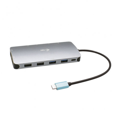 i-tec USB-C Metal Nano Docking Station 3x Display 2x DP 1x HDMI LAN Audio Power Delivery 100 W - Sta