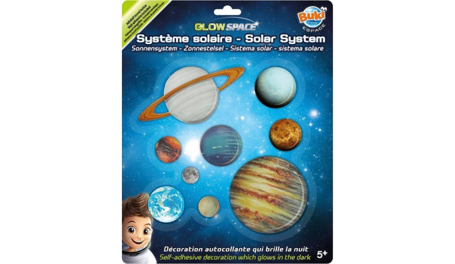 Phosphorescent sticker 3D solar system, Buki