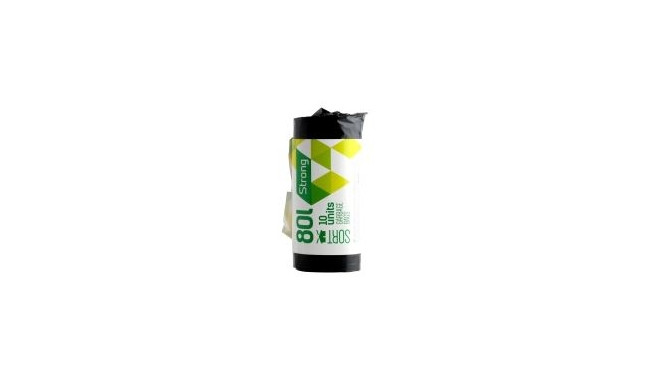 Prügikotid SORTEX, Mustad, 80 L 10 tk (2 tk)