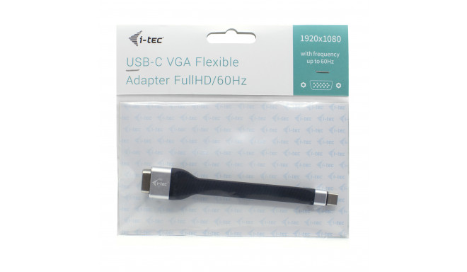 i-tec USB-C do VGA Flat Video Adapter 60Hz 1x VGA Full HD 1920x1080p kompatybilny z Thunderbolt 3