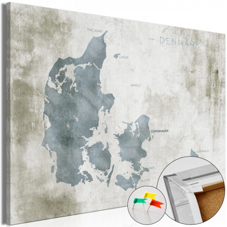 Pilt korgil - Scandinavian Blue [Cork Map] - 60x40