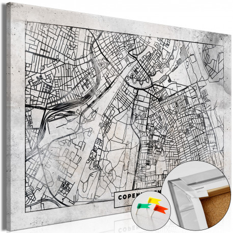 Pilt korgil - Copenhagen Plan [Cork Map] - 120x80