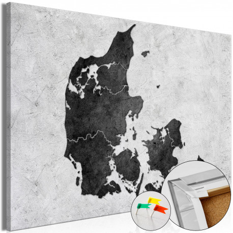 Pilt korgil - Stone Denmark [Cork Map] - 90x60