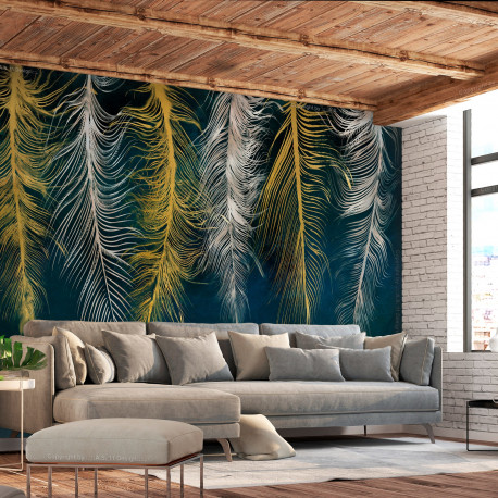 Fototapeet - Gilded Feathers - 400x280