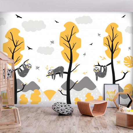 Fototapeet - Cute Sloths - 450x315