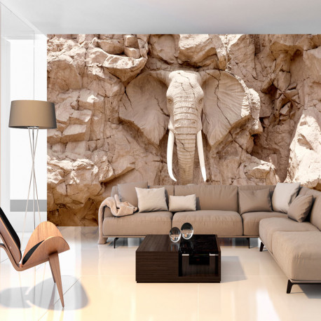 Fototapeet - Elephant Carving (South Africa) - 200x140