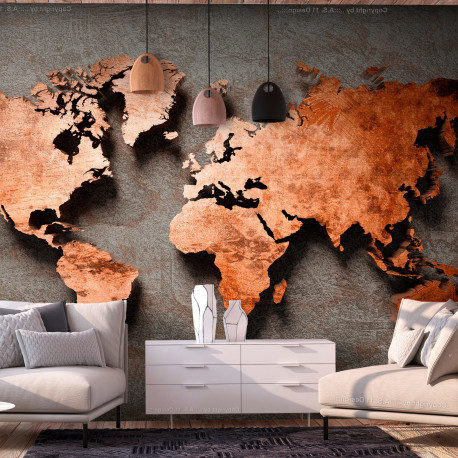 Fototapeet - Copper Map - 450x315