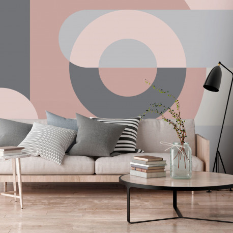 Fototapeet - Geometric Wreath (Pink) - 350x245