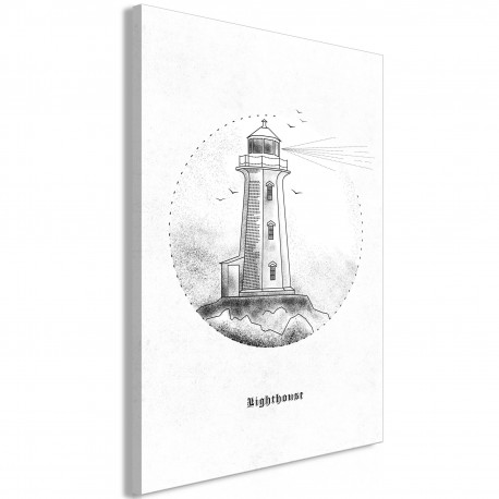 Seinapilt - Black and White Lighthouse (1 Part) Vertical - 40x60
