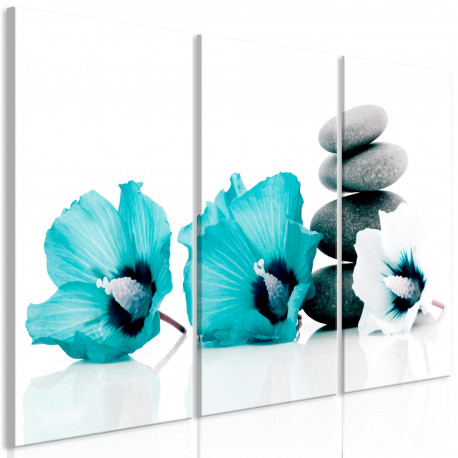 Seinapilt - Calm Mallow (3 Parts) Turquoise - 90x60