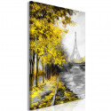 Seinapilt - Paris Channel (1 Part) Vertical Yellow - 40x60