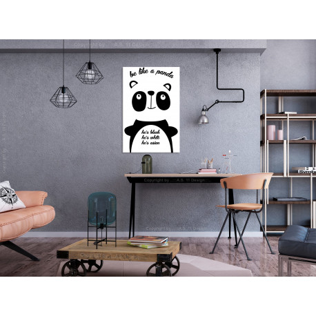 Seinapilt - Be Like a Panda (1 Part) Vertical - 40x60