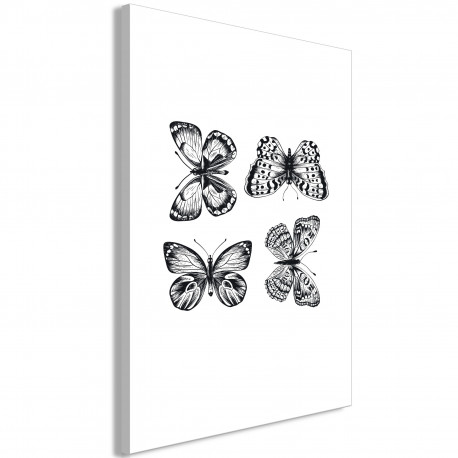 Seinapilt - Four Butterflies (1 Part) Vertical - 40x60