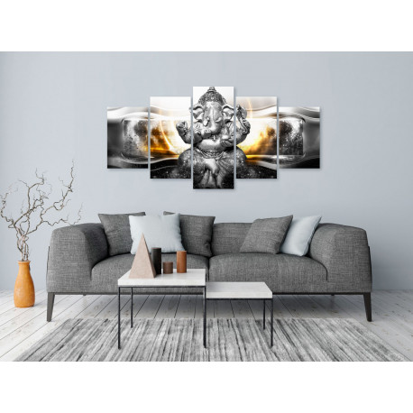 Seinapilt - Buddha Style (5 Parts) Silver Wide - 100x50