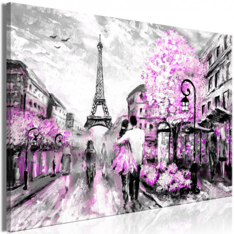 Seinapilt - Colourful Rendez-Vous (1 Part) Wide Pink - 90x60