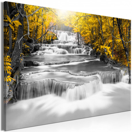 Seinapilt - Cascade of Thoughts (1 Part) Wide Yellow - 120x80