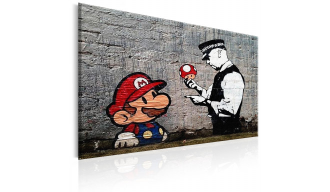Seinapilt - Mario and Cop by Banksy - 60x40