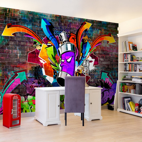Fototapeet - Graffiti: Colourful attack - 100x70