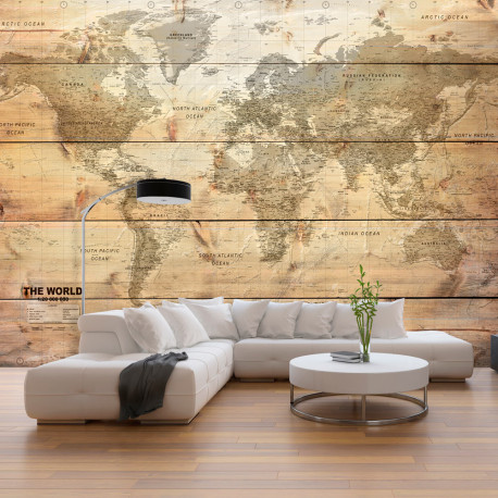 Fototapeet - Map on Boards - 300x210