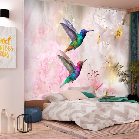 Fototapeet - Colourful Hummingbirds (Pink) - 150x105