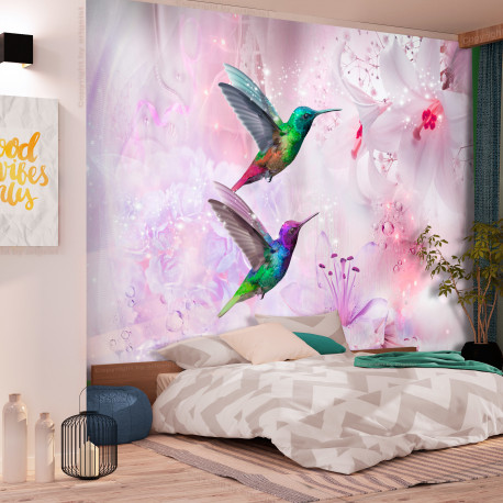 Fototapeet - Colourful Hummingbirds (Purple) - 250x175